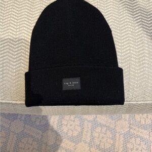 Rag & Bone Black Knit Beanie